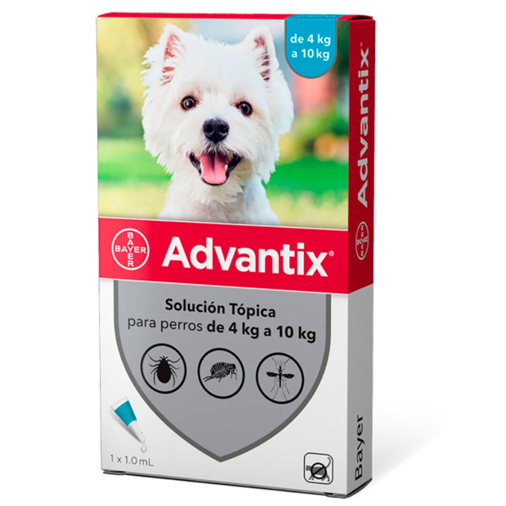ADVANTIX PIPETA PERRO 4-10 KG X 1 ML