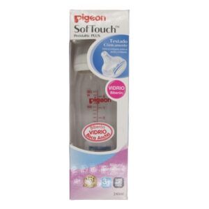 4902508008846.jpg MAMADERA VIDRIO BOCA ANCHA 3+ 240 ML PIGEON