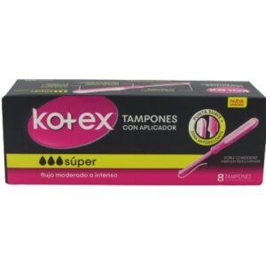 7441008154600.jpg KOTEX TAMPON CON APLICADOR MEDIO X 8