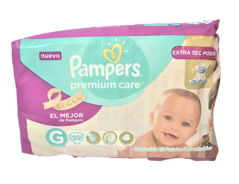 PAMPERS BEBE PREMIUM CARE G X 20 UND