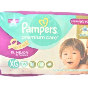 PAMPERS BEBE PREMIUM CARE XG X 16 UND