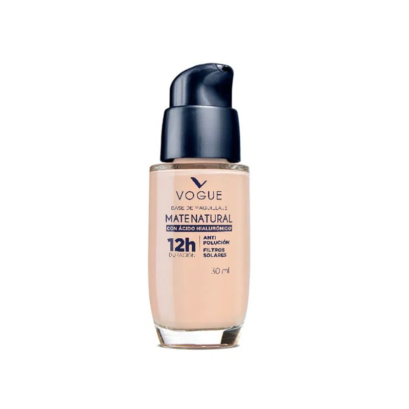 BASE MAQUILLAJE MATE NATURAL ACIDO HIA X 30 ML VOGUE