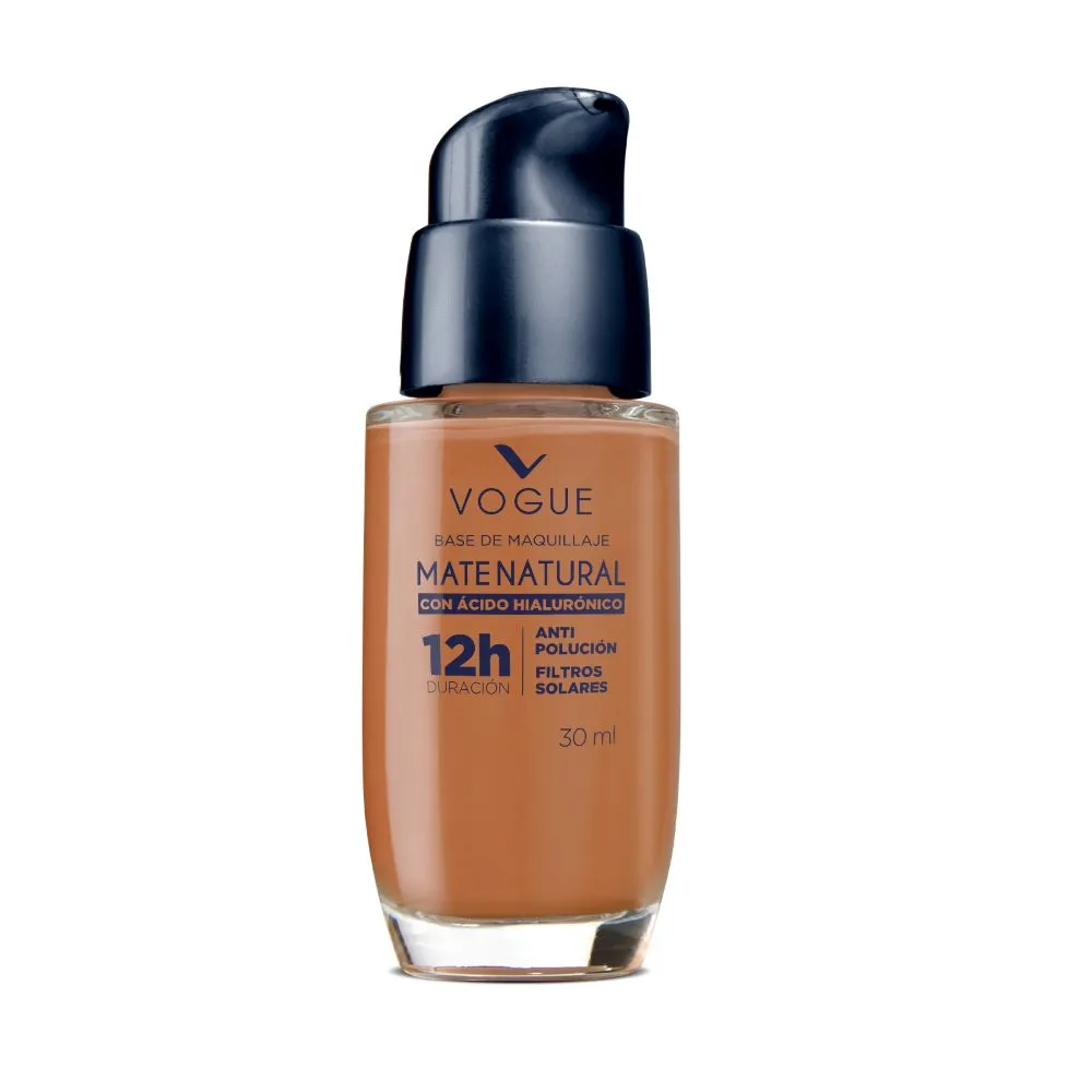 BASE MAQUILLAJE MATE NATURAL ACIDO HIA CANELA X 30 ML VOGUE