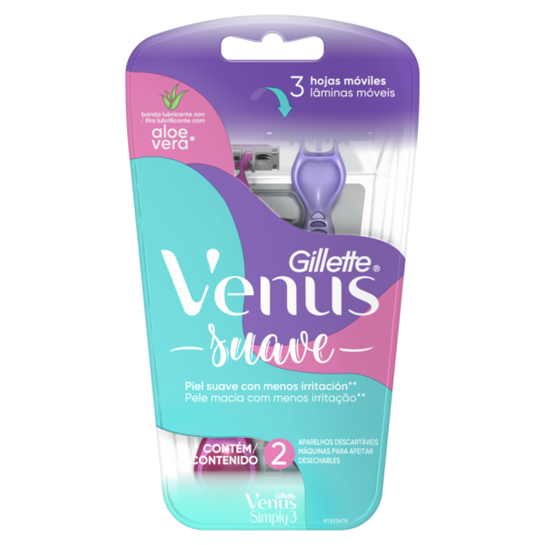 GILLETTE VENUS MAQUINA SIMPLY X 2 UND