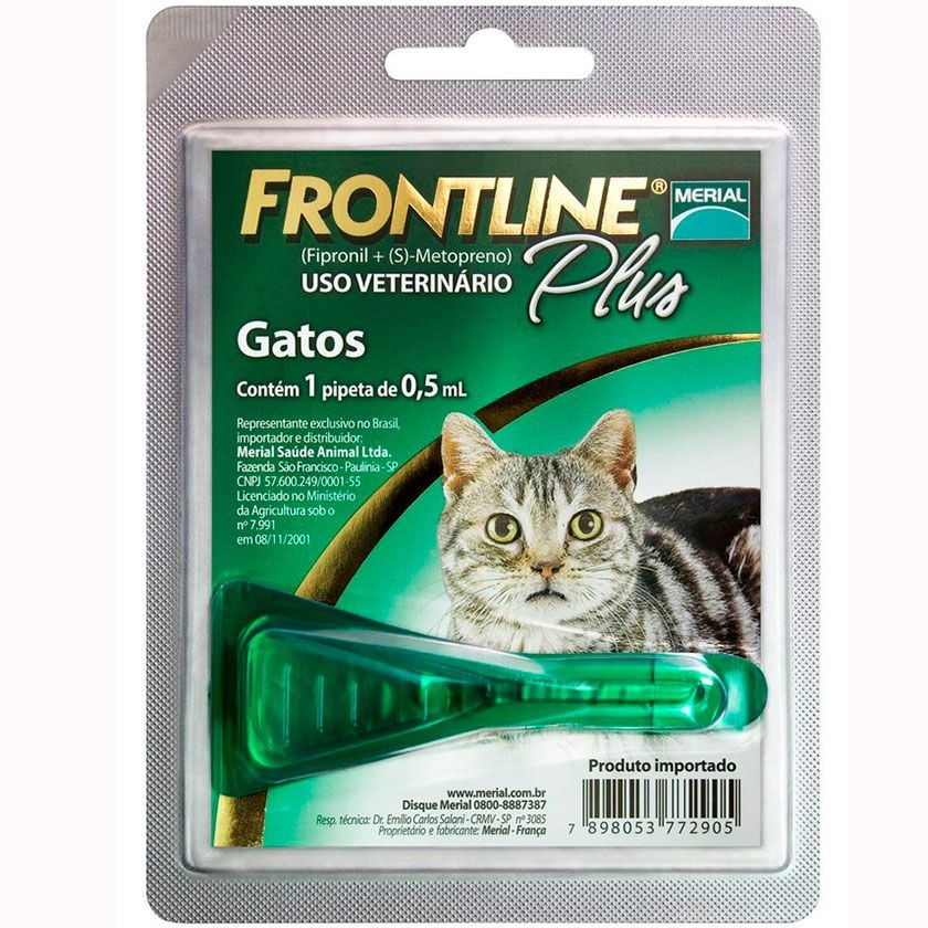 FRONTLINE PLUS GATO PIPETA 0.5 ML X 1