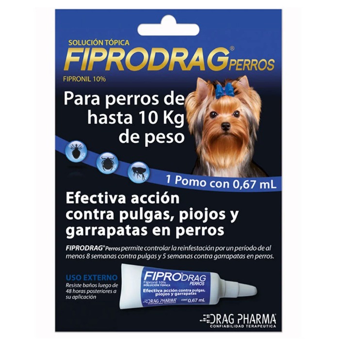 FIPRODRAG PERRO 00-10KG PIP 0.67 ML X 1