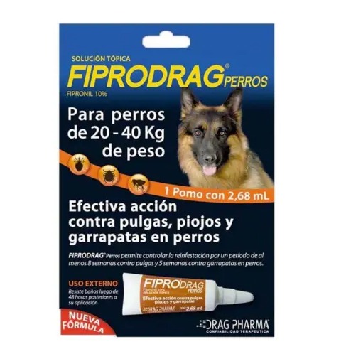 FIPRODRAG PERRO 20-40KG PIP 2.68 ML X 1