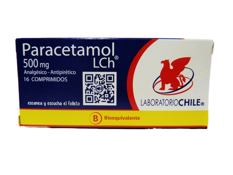 PARACETAMOL COM 500 MG X 16 CHILE (BE)