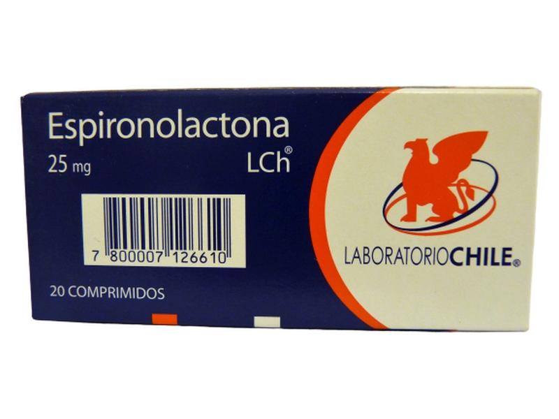 ESPIRONOLACTONA COM 25 MG X 20 CHILE