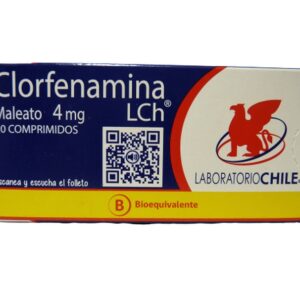 7800007128072.jpg CLORFENAMINA COM 4 MG X 20 CHILE (BE)