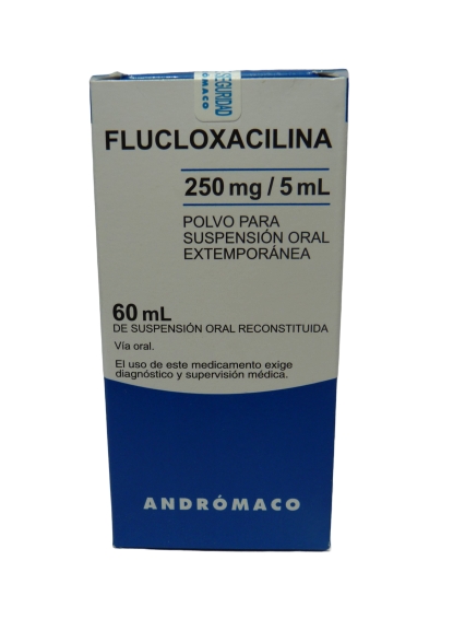 Flucloxacilina polvo para suspensión oral 250 mg/5mL x 60 mL
